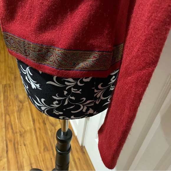 Xhilaration Women's Acrylic Button Up Cardigan With Jacquard Ribbon Trim Small - Picture 11 of 16